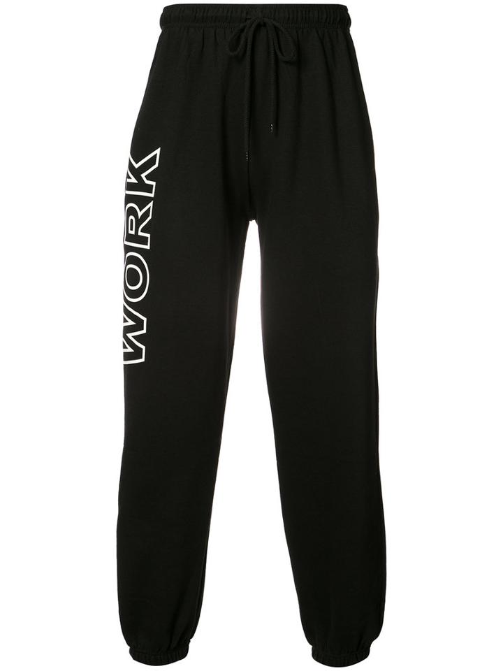 Andrea Crews 'work' Print Sweatpants, Men's, Size: Medium, Black, Cotton/polyester