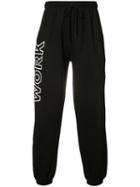 Andrea Crews 'work' Print Sweatpants, Men's, Size: Medium, Black, Cotton/polyester