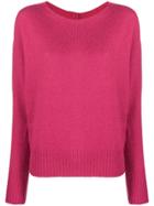 Liu Jo Back-button Knit Sweater - Pink