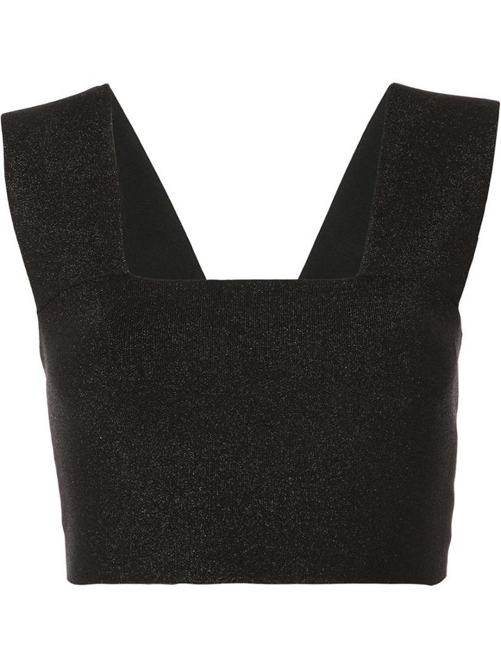 A.l.c. Square Neck Top, Women's, Size: Medium, Black, Nylon/spandex/elastane/rayon/metallized Polyester