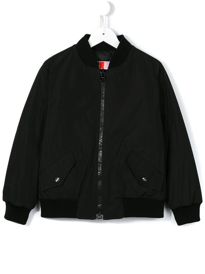 Msgm Kids Classic Bomber Jacket, Girl's, Size: 10 Yrs, Black
