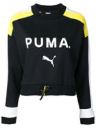 Puma Colourblock Drawstring Sweatshirt - Black