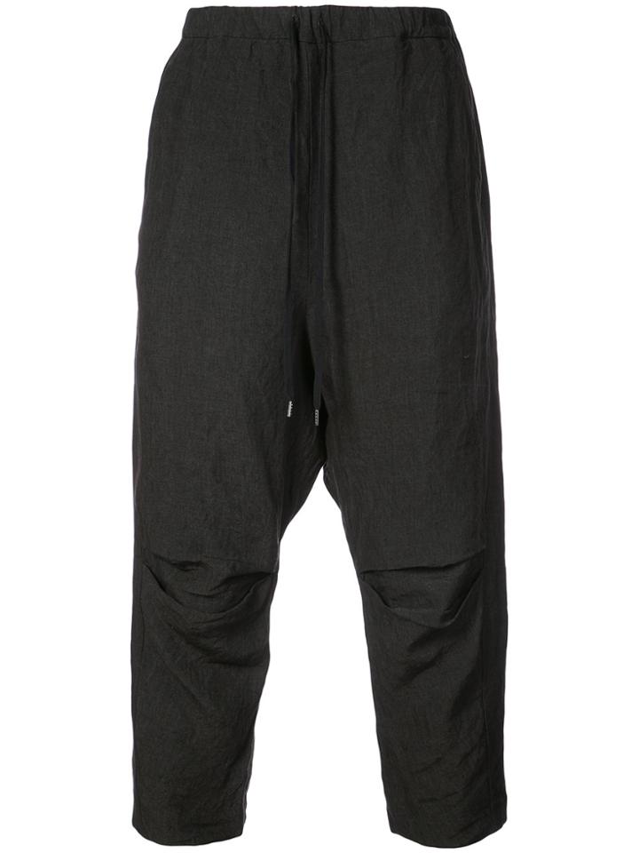 Individual Sentiments Drop Crotch Trousers - Black