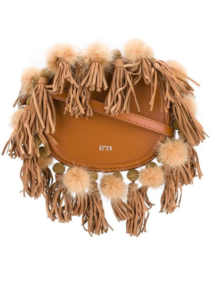 No21 Tassel Detail Crossbody Bag, Women's, Brown
