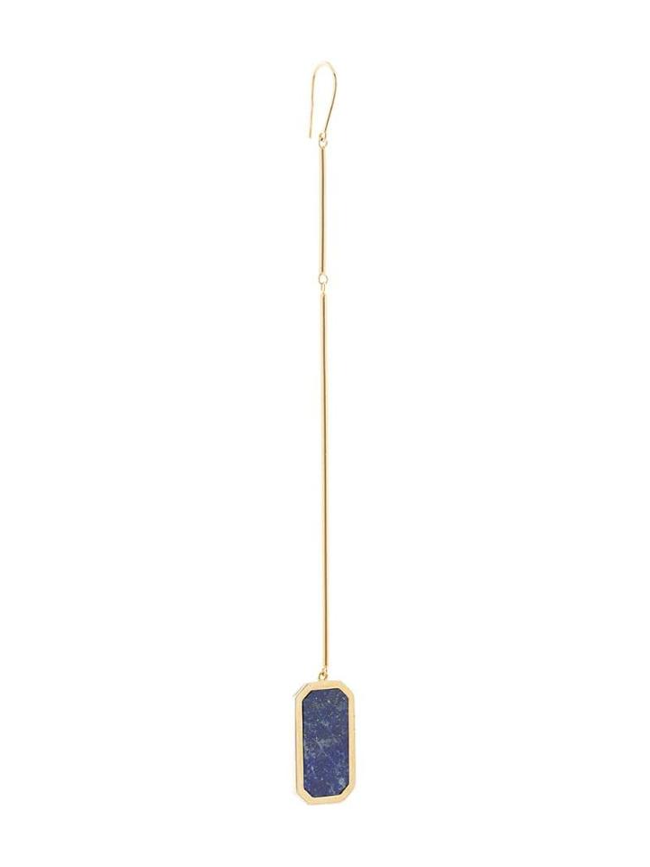 Julia Davidian Lapis Lazuli Octagon Mono Earring - Gold