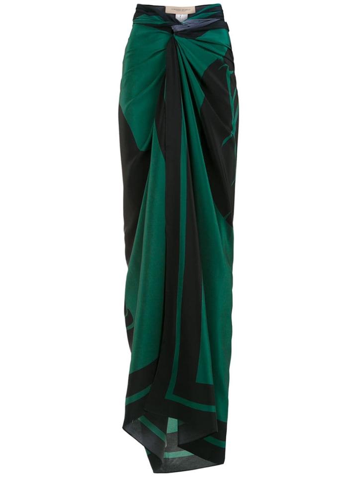 Adriana Degreas Silk Mama África Sarong - Green
