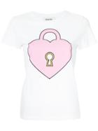 Yazbukey Heart Locket Print T-shirt - White