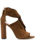 Casadei Draped Crossover Sandals - Brown
