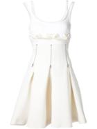 David Koma Zip Detail Dress, Women's, Size: 8, White, Polyester/spandex/elastane/viscose/polyamide