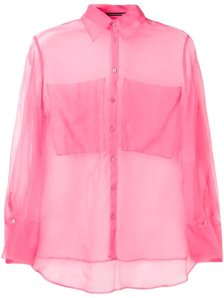 Luisa Cerano Sheer Shirt - Pink