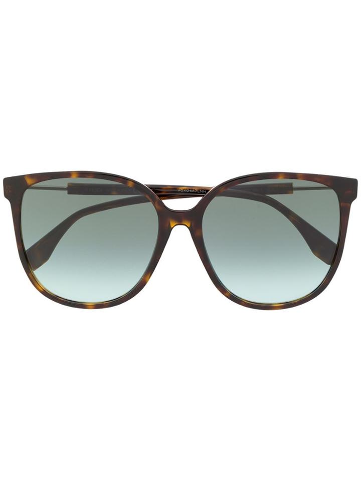 Fendi Eyewear Gradient Lens Square Sunglasses - Brown