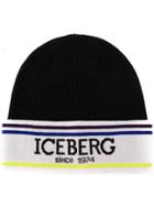 Iceberg Logo Hat - Black