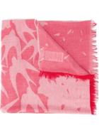 Mcq Alexander Mcqueen 'swallow' Scarf, Women's, Red, Cotton/modal