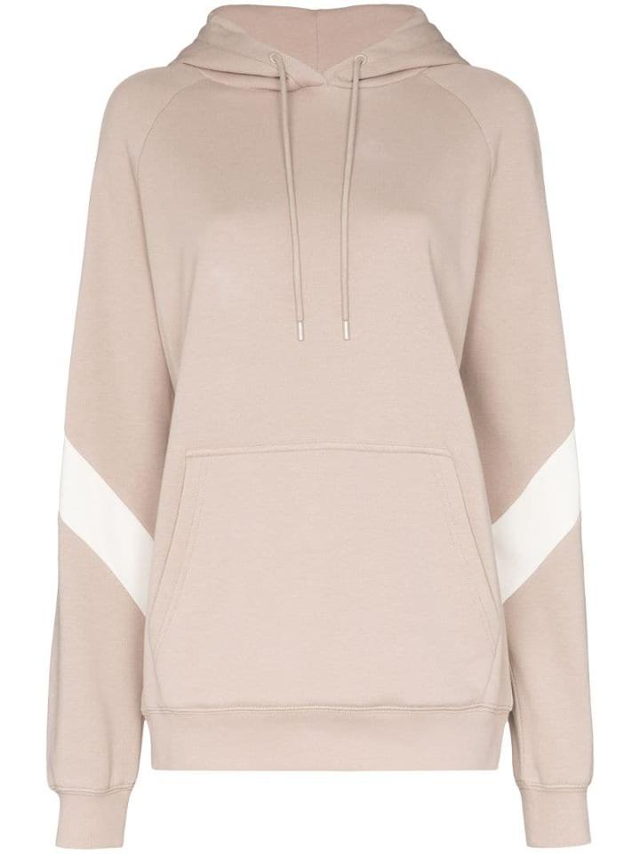 Ninety Percent Contrast Panel Hoodie - Brown