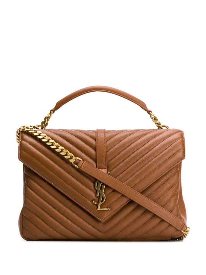 Saint Laurent Lou Lou Shoulder Bag - Brown