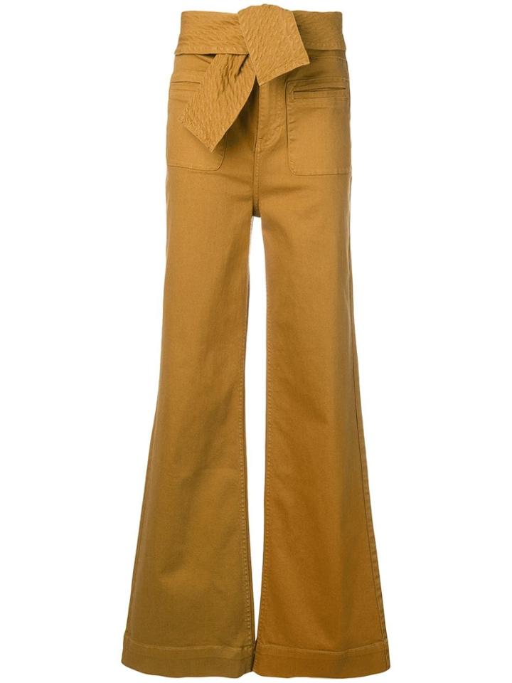 Ulla Johnson Flared Wade Trousers - Brown