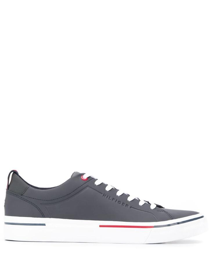 Tommy Hilfiger Leather Baseball Sneakers - Blue