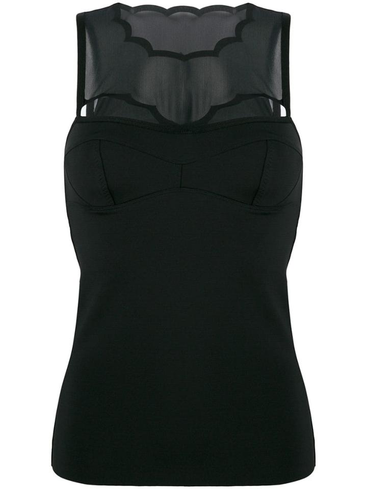 Pinko Mesh Corset Top - Black