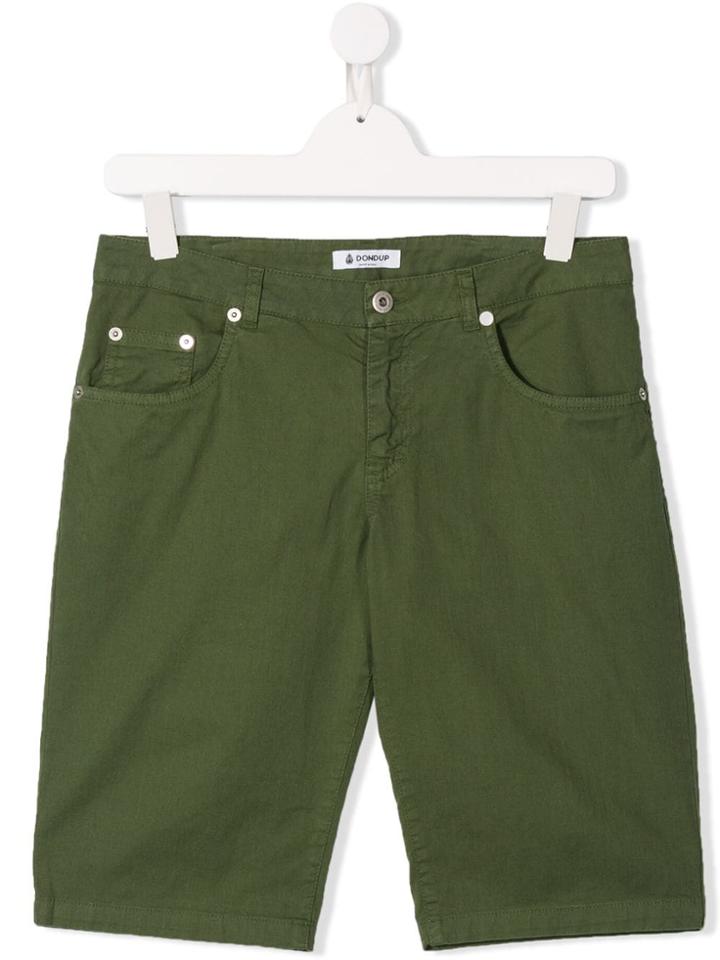 Dondup Kids Teen Denim Shorts - Green