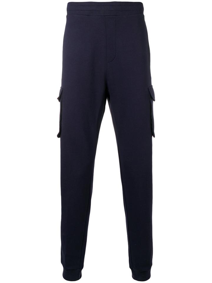 Z Zegna Elasticated Cuff Cargo Trousers - Blue