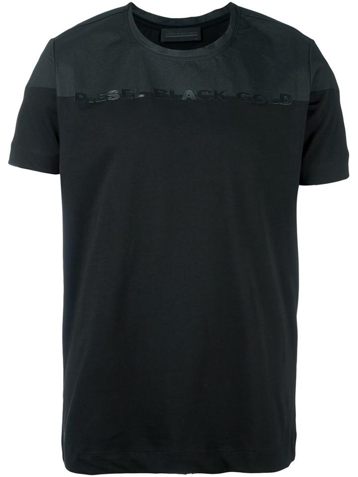 Diesel Black Gold Colour Block T-shirt, Men's, Size: Small, Cotton
