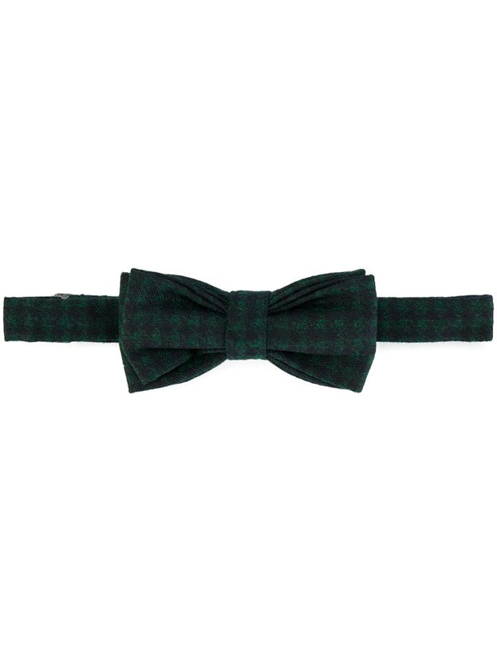 Fefè Check Print Bow Tie - Green
