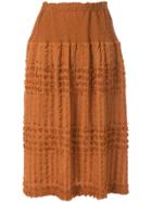 Issey Miyake Cauliflower Pon Textured Skirt - Brown