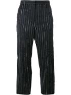Golden Goose Deluxe Brand Stripe Cropped Trousers - Blue