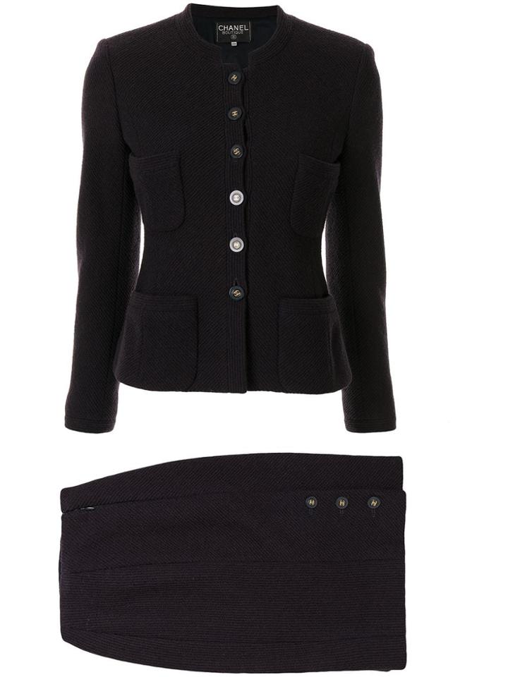 Chanel Pre-owned 1995 Setup Skirt Suit - Black
