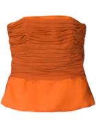 Yves Saint Laurent Vintage Ruched Bustier - Yellow & Orange