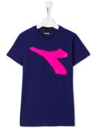 Diadora Junior Teen Faux Fur Trimmed T-shirt - Purple