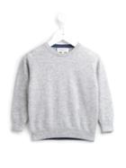 Cashmirino Round Neck Jumper, Boy's, Size: 6 Yrs, Grey