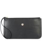 Versace Medusa Head Wristlet Pouch - Black