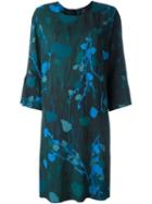 Odeeh Printed Shift Dress, Women's, Size: 42, Blue, Viscose/cotton