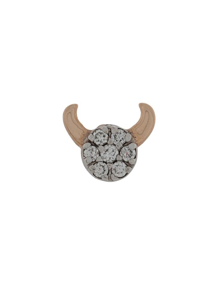 Kismet By Milka 14kt Rose Gold Taurus - The Bull Diamond Stud