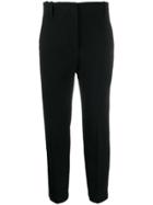 Pinko Cropped Slim-fit Trousers - Black