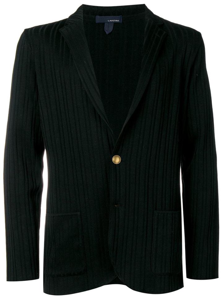 Lardini Striped Blazer Jacket - Black