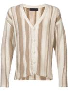 The Elder Statesman Cashmere Rolo Cardigan - White