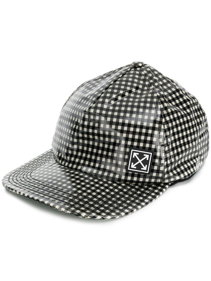 Off-white Vichy Print Baseball Cap - Black
