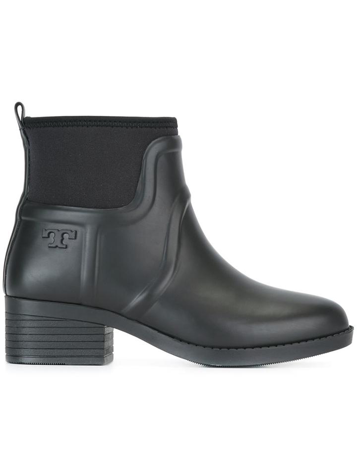 Tory Burch Embossed Logo Ankle Boots