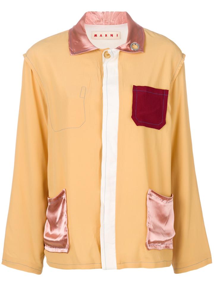 Marni Peaked Collar Jacket - Yellow & Orange