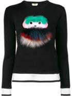 Fendi - Bag Bug Sweater - Women - Fox Fur/polyamide/polyester/lamb Fur - 40, Black, Fox Fur/polyamide/polyester/lamb Fur