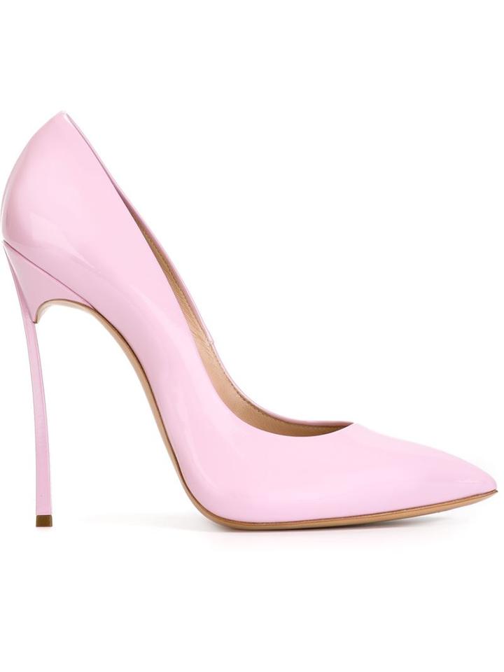 Casadei Blade Pumps, Women's, Size: 36.5, Pink/purple, Leather/patent Leather