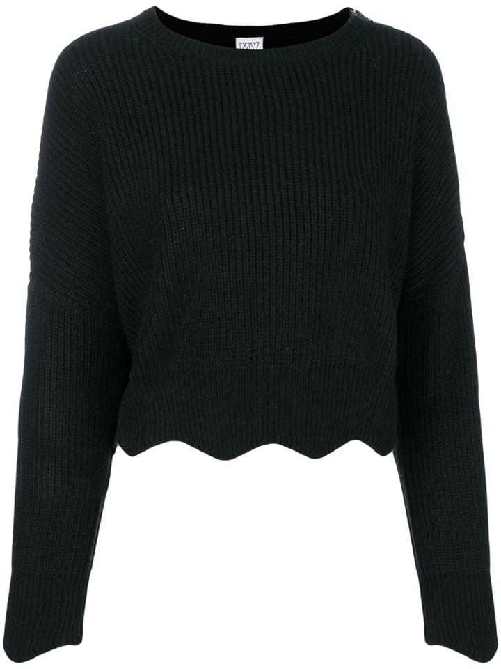 Twin-set Scallop Edge Jumper - Black