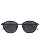 Thom Browne - Round Shaped Sunglasses - Unisex - Acetate/metal - One Size, Black, Acetate/metal