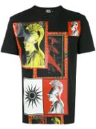 Fausto Puglisi Greek Statue Print T-shirt, Men's, Size: 46, Black, Cotton