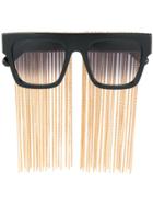 Stella Mccartney Eyewear Chain Fringe Sunglasses - Black