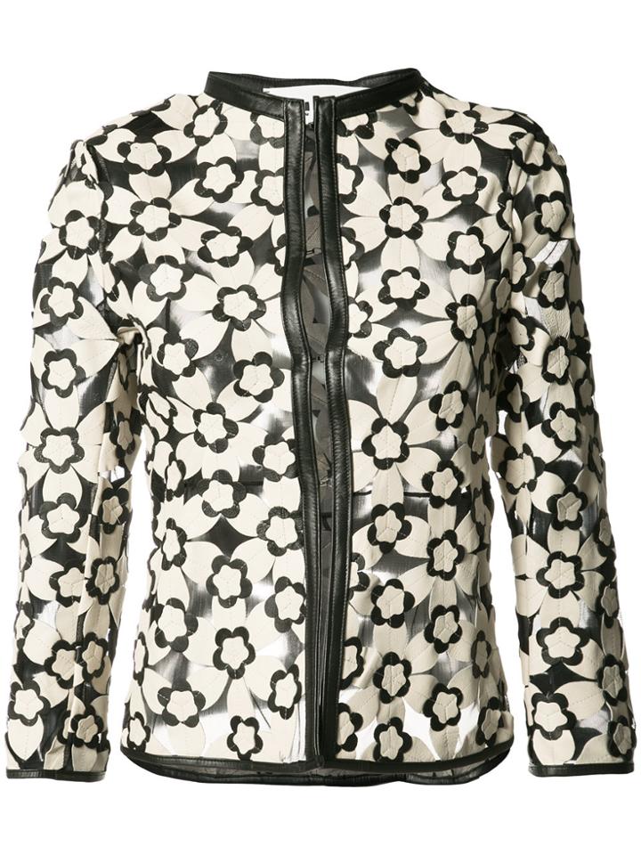 Caban Romantic Lotus Lattice Short Jacket - Nude & Neutrals