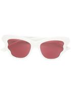 Mcq By Alexander Mcqueen Eyewear Check Detail Sunglasses - White