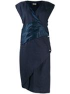 Versace Pre-owned 1980's Envelope Style Asymmetric Dress - Blue
